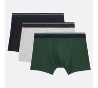 Pack of 3 Hipsters in Stretch Cotton Green/Black/Grey