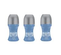 Pack of 3 Individual Blue Anti-Perspirant Roll-On Deodorants - Bergamot, Lavender and Musk 3 x 50ml by Avon