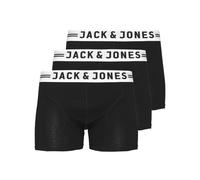 Jack & Jones Junior Boys Sense 3 Pack Trunks - Black, Black, Size Age: 8 Years Black