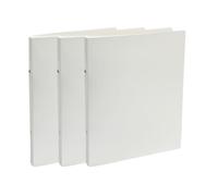 Pack of 3 Janrax A4 White PP Ring Binders - 25mm Spine, 2 O-Ring Mechanism, 700 Micron Durable Cover
