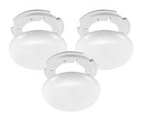Pack of 3 Junction Box White Diameter 130 mm Super Flat - Surface-Mounted Junction Box & Cover Box with Spring Lid Canopy & Blind Box for Lamp, Ceiling & Cable Connection Height 1.5 cm