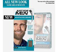 Just For Men M25 Moustache and Beard Facial Hair Color Light Brown