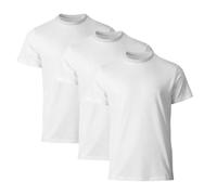 Pack of 3 Kids Plain T-Shirts - Unisex Boys & Girls Short Sleeve Crew Neck Tops | 100% Cotton School & PE Uniform Tee | Soft, Breathable Everyday Basics White