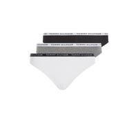 Pack of 3 Knickers in Cotton with Logo Print Waistband grey/white/black