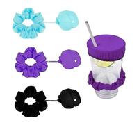 Pack of 3 Ko Drop Protection Bracelet, Drink Protection Lid, Cap Scrunchie Hair Band, Drink Cover, Hair Scrunchie, Reusable Drink Lid, Night Cap, Ideal for Bars and Parties