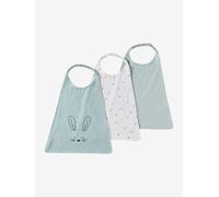 Pack of 3 Large Bibs, Essentials sage green