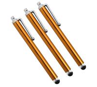 Pack of 3 Large Stylus Pens for Motorola Moto e20 Smartphone Tablet Universal Writing (Gold)