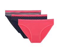 DIM Women's Pockets Cotton x3 | Multicoloured Briefs | Comfort Cotton & Elastane | Soft Waistband | Everyday Style Pretty Rose set S
