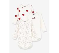 Petit Bateau Baby Girls’Long Sleeve Striped Body (Pack of 3) , Variant 1, 12 months