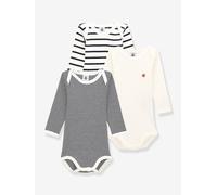 Petit Bateau Unisex Babies’Long Sleeve Striped Body (Pack of 3) , Variant 1, 18 months