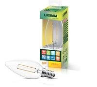 Pack of 3 Luxram Value Classic LED Candle E14 230V 4W Warm White 2700K, 470lm, Clear Finish
