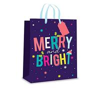 Pack Of 3 Luxury Bright Text Gift Bags With Handles Gift Bag (Extra Large, Pack Of 3)