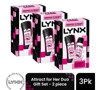 (Pack of 3) LYNX Attract for Her Duo Gift Set 2 piece, Choose Your Pack Size 1,2,3 or 4