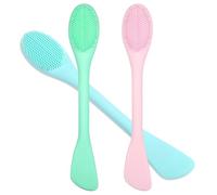 Pack of 3 Mask Brushes, Face, Mask Brush, Double Head Silicone Brush for Evenly, Applying Face Masks, Peel-Off Masks, Skin Care Products, Gentle on Skin, Easy Cleaning