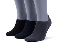 Pack of 3 Men's Bamboo Soft Odor Resistant 200 Needles NoShow Socks (Mixed Color 1) (Mixed Color 1)