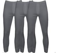 Pack of 3 Men's Extreme Hot Thermal Underwear Long John Brushed Inside Free Post Size S-XXL (Large, Grey)