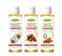 [Pack of 3] mercham Pure Natural Body Oil for Dry Skin, Super Moisturize and Anti-aging, Organic Body Oils for Face, Hair, Nails, Massage, Stretch Marks, Vegan Body Skin Care Oil for women -120ml*3