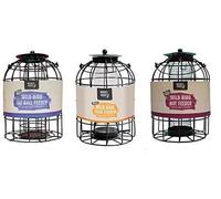 Pack of 3 Metal Bird Feeders 25cm Marco Paul Black One Size