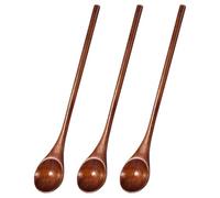 Pack of 3 Natural Wood Jam Spoon Kitchen Cookware for Mixing and Stirring Portable and Sturdy Design