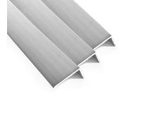 nielsen Aluminium L-Shaped Angle Profile - Pack of 3 - Natural Mill Finish 2000x25x15 mm, 1.5mm Thick, 2m Length - Corner Trim, Edge Protection, Decorative Finishing