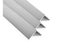 nielsen Aluminium L-Shaped Angle Profile - Pack of 3 - Natural Mill Finish 2000x40x40 mm, 2mm Thick, 2m Length - Corner Trim, Edge Protection, Decorative Finishing