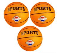 (Pack of 3) Official Size 7 Basketball - Quality Rubber Construction With a Balanced Weight, Great Flight and Accuracy, Suitable for all Skill Groups for Teenagers and Adults