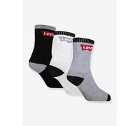 Levi's Boys Batwing Regular Cut 3 Pack Socks, Black, Size 4-5 Years Black