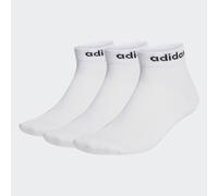 adidas Sportswear Unisex Linear Ankle Socks - 3 Pack - White/black, White, Size Xl, Men White