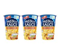 Pack Of 3 - Pasta 'n' Sauce 65g - Mac 'n' Cheese - Pasta Ready Meal Treats - Low In Fats High In Protein - Delicious Pasta And Sauce - Simply Mix With Hot Water - Ready And Piping Hot In 4 Minutes