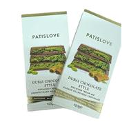 (Pack of 3) Patislove Dubai Chocolate Style, Pistachio Cream and Kadayif Filled Milk Chocolate, 3 x 100g