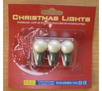 Pack of 3, Pearl, Push in Spare Bulbs for Berry Lights 5v 0.65w 0.13a (S76)