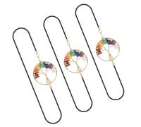 Pack of 3 Personalised Metal Bookmarks with Tree of Life Design, Special Bookmark with Elastic Band Bookmark for Book Lovers as a Gift for Christmas, Mother's Day, Graduation Party