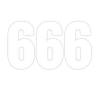 Pack of 3 Plain Number 6 Wheelie Bin Stickers - 17 cm Self Adhesive Waterproof Bin Numbers Packwith®