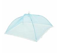 Pack of 3 Pop up Mesh Food Cover| 17” Tent Umbrella, Domes for Cake, Fruit, BBQ, Food| Reusable, Collapsible| Ideal for Outdoors, Parties, Picnics, Protection from Insects, Flies, Bugs (Blue)
