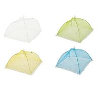 Pack of 3 Pop up Mesh Food Cover| 17” Tent Umbrella, Domes for Cake, Fruit, BBQ, Food| Reusable, Collapsible| Ideal for Outdoors, Parties, Picnics, Protection from Insects, Flies, Bugs (Random)