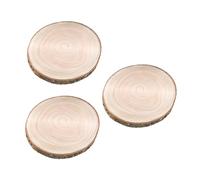 Pack of 3 Portable Size Wood Slices for Storage Crafting and Home Decoration Tree Growth Ringed