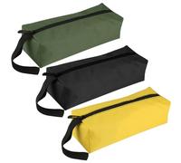 Pack of 3 Portable Tool Bag Small, 600D Oxford Cloth Waterproof Zip Tool Bag with Strap, Multi-Purpose Wear-resistant Canvas Storage Bag for Electricians, Carpenters, Architects