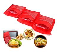 Pack of 3 Potato Microwave Bags Potato Express Bags Washable Reusable Microwave Oven Cooking Bag Potato Express Bag Perfect Potatoes