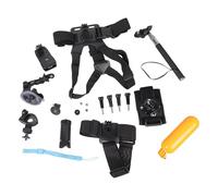 Pack of 3 Professional Action Camera Mounting Set Chest Harness Selfportrait Rod Absorption Cup for Outdoor Sports Filming and Registering Selfportrait Stick
