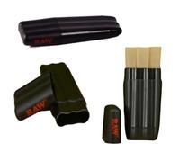 Pack of 3 RAW Three Tree Triple Preroll Case Black - Bundled by GetInStyle Shop