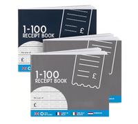 Pack of 3 Receipt Books 1-100 | Numbered Carbon Copy Receipt Books - Duplicate Receipt Books with Carbon Sheet for Payments, Sales Records & Business Transactions - 60gsm Paper - Assorted Color