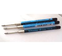 Pack of 3 Refillable ink Schneider Slider 755 M Black
