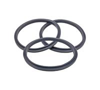 Pack of 3 Replacement Gasket Seal Rings with Lip - Compatible with NutriBullet 600W 900W Blenders - Rubber O-Ring Seals for Extractor Blade - Blender Spare Parts