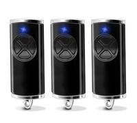 Pack of 3 Replacement Handheld Transmitter HSE4-868-BS, 868.3 MHz 4 Channel, Garage Door Remote Control for HSE2-868-BS, HSE-4-868-BS, Compatible with HSM4 HSE2 HS1 HS4 HSZ1 HSZ22 (Black)