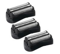 Pack of 3 Replacement Shaving Heads Compatible with Braun Series 3, 21B Razor Heads Replacement Blades Blades Razor Head for Series 3 3000s, 3010s, 3040s, 3050cc, 300s, 310s etc (21B, Black)