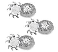 Pack of 3 replacement shaving heads compatible with Philips Norelco series 3000, 2000, 1000, FR8 shaving head, double blade