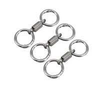 Pack Of 3 Retractable Keychain Stylish Elastic Spring Chain Practical Accessory Double Clip Alloy Car Strong Retractable Carabiner