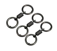 Pack Of 3 Retractable Keychain Stylish Elastic Spring Chain Practical Accessory Double Clip Alloy Car Strong Retractable Carabiner