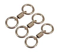 Pack Of 3 Retractable Keychain Stylish Elastic Spring Chain Practical Accessory Double Clip Alloy Car Strong Retractable Carabiner