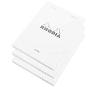 [Pack of 3] Rhodia White Pocket A6 Lined 80 Sheet Notepads